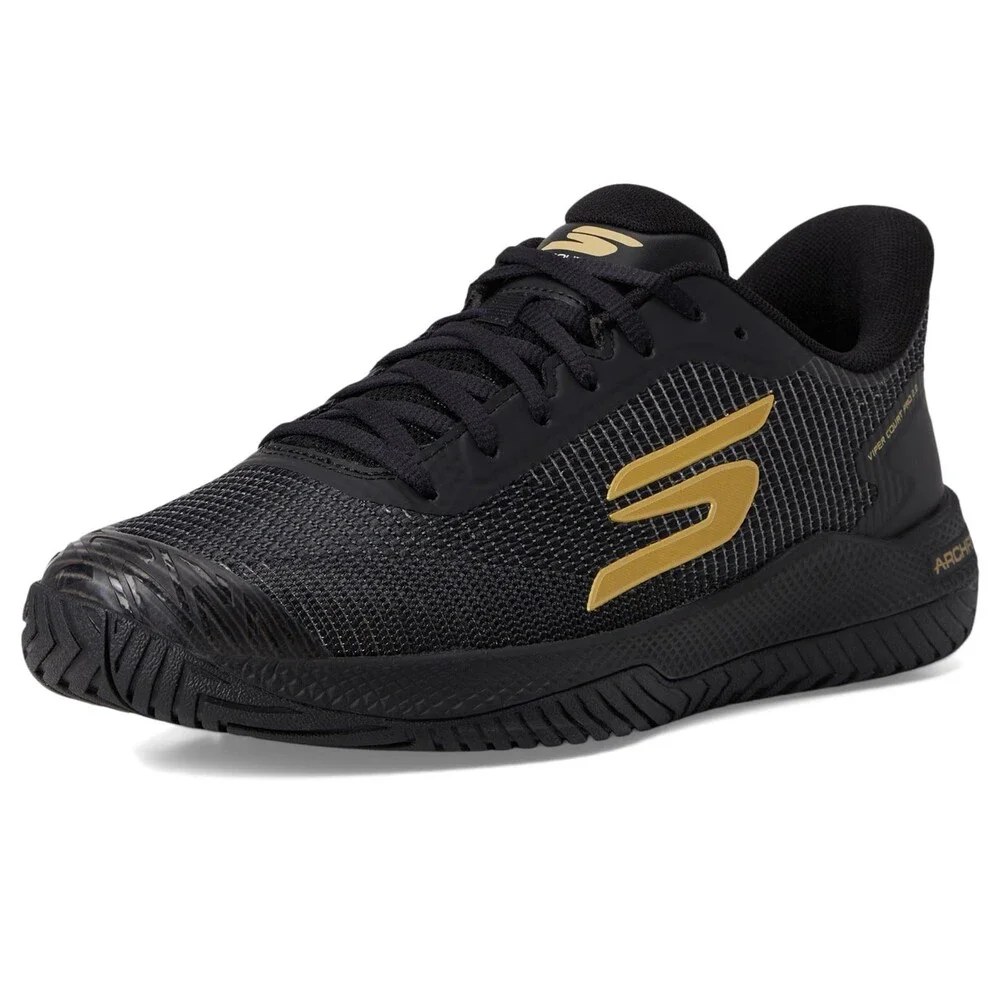 Skechers Viper Court Pro 2.0 246109-BKGD Men 8.5 Black Pickleball Shoes ZOGG3571